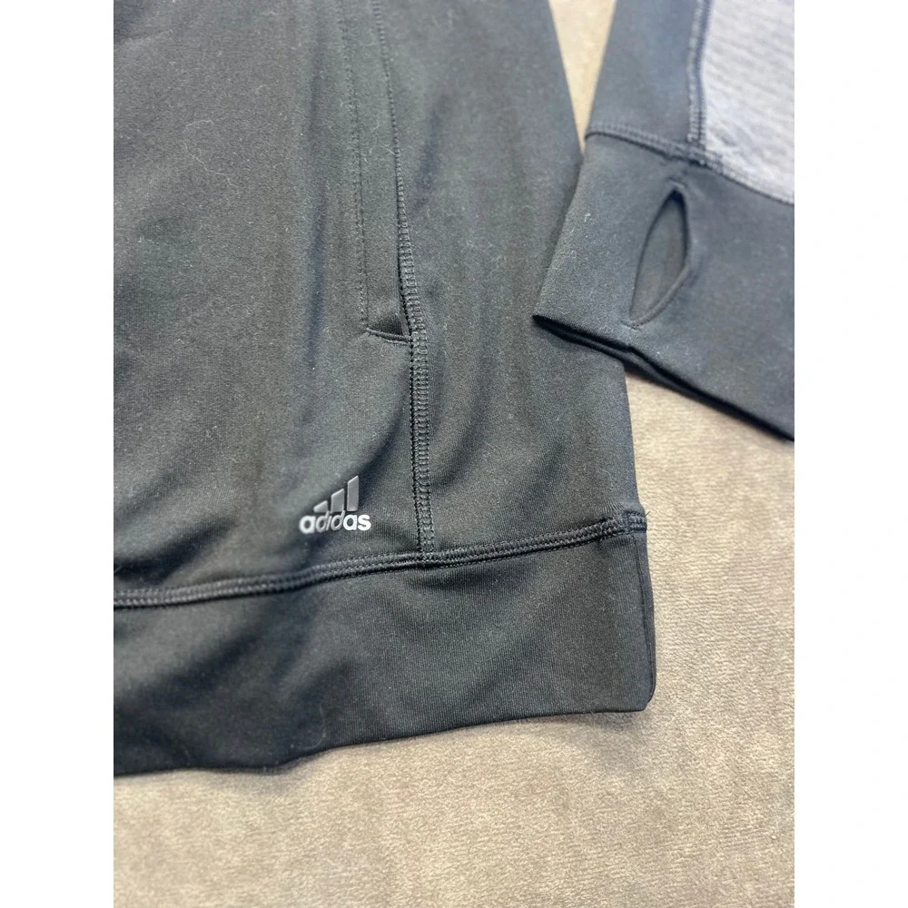 Adidas Atlanta Hawks NBA Mens Medium Climalite Twist 1/2 Zip Pullover Gray Black